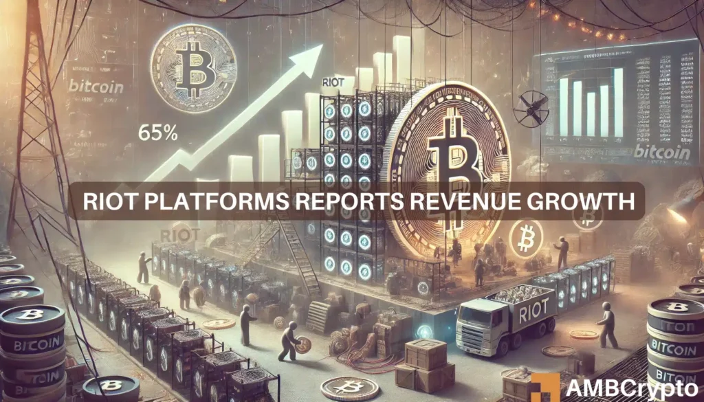 Bitcoin mining giant Riot Platforms sees 65% revenue surge, but…