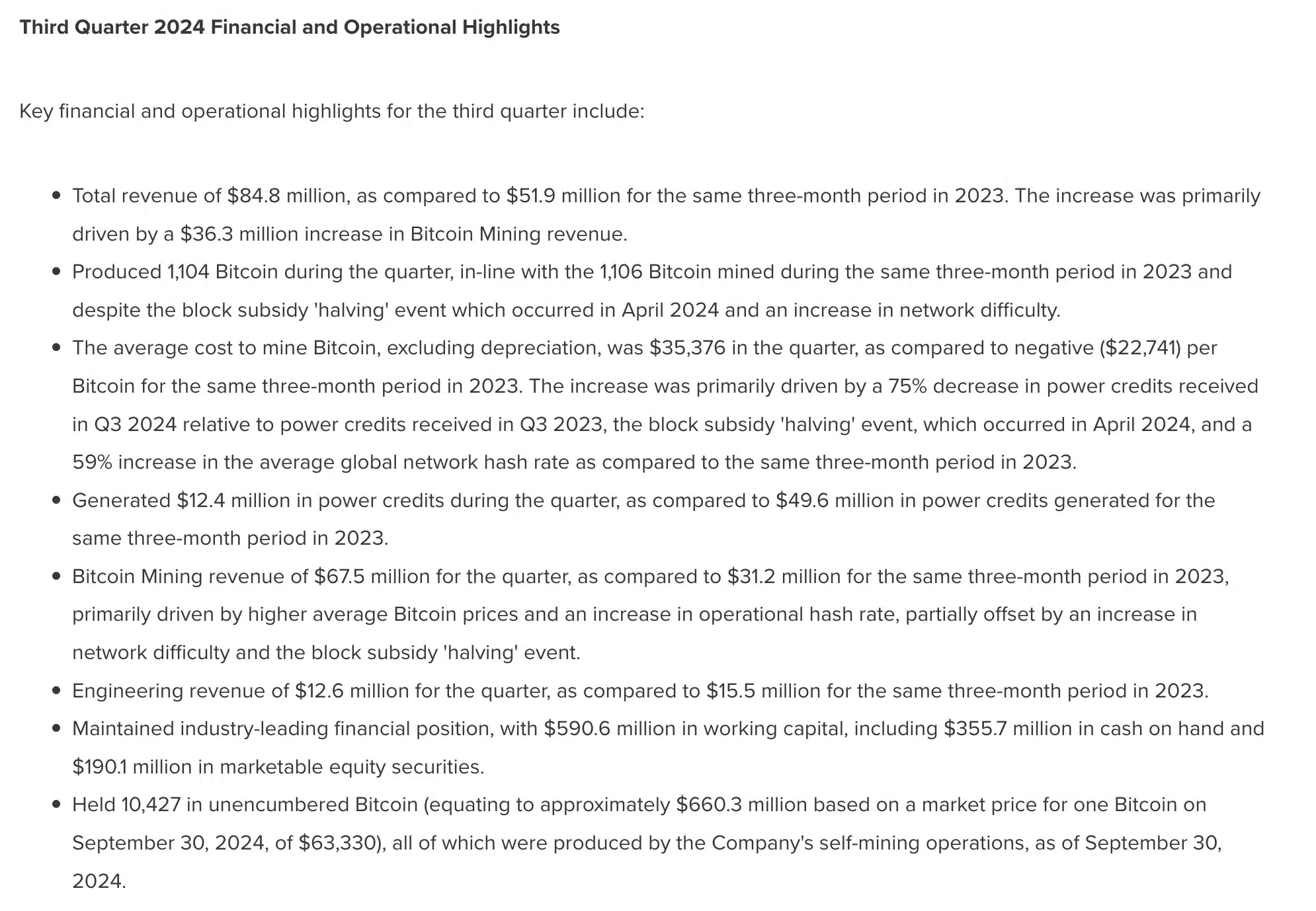 Riot platforms Q3 report