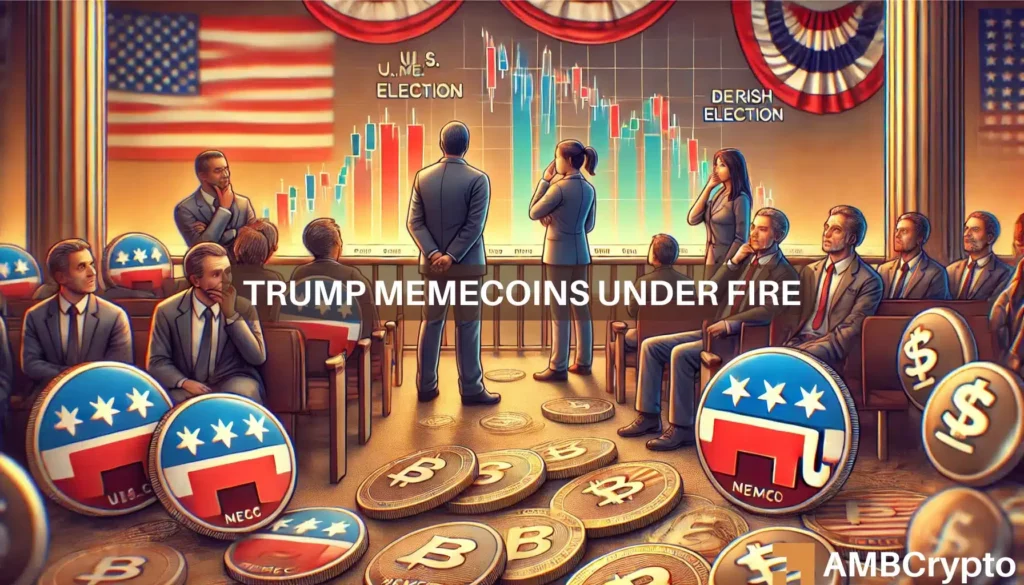 Trump-themed memecoins carsh post-election – Here’s what’s happening