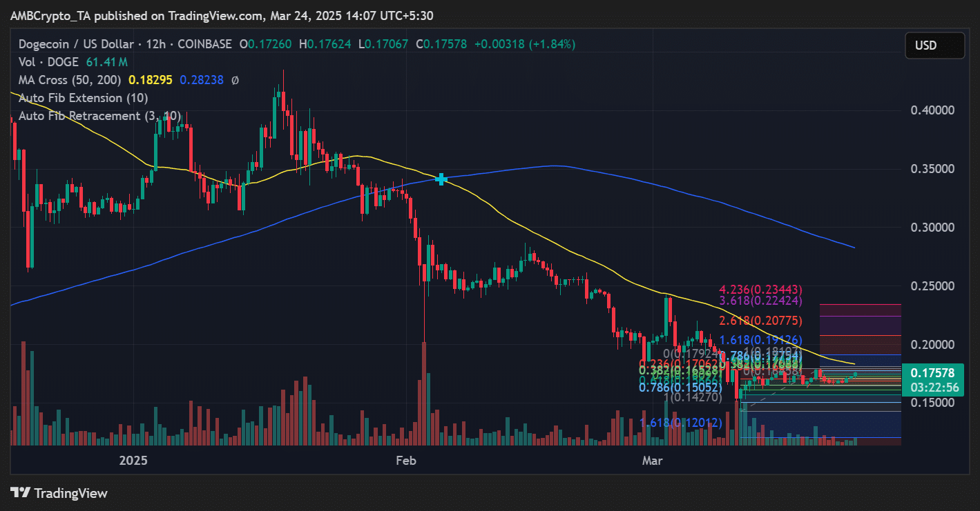 Dogecoin price trend