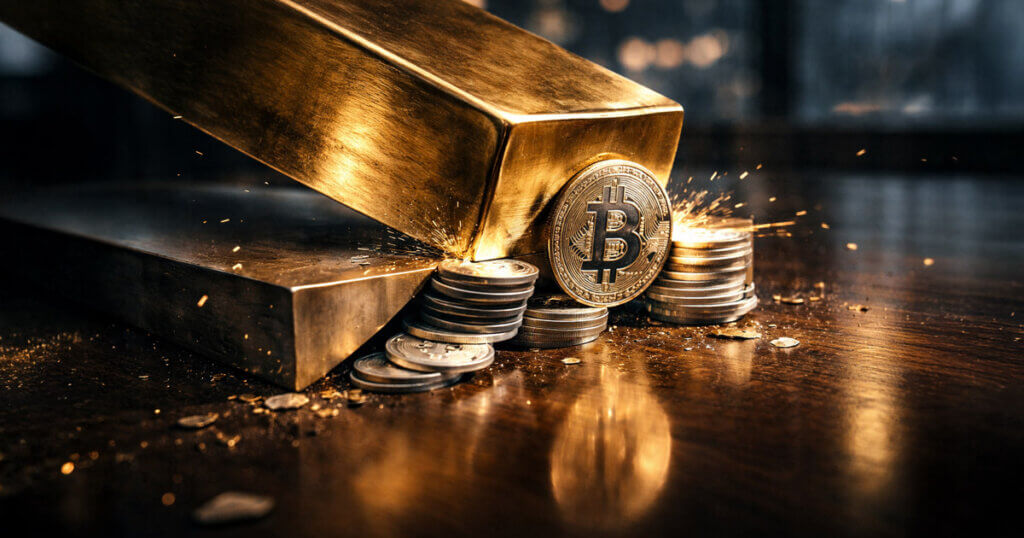 Gold just erased $5.5 trillion in value and Bitcoin bulls see one huge opening ahead