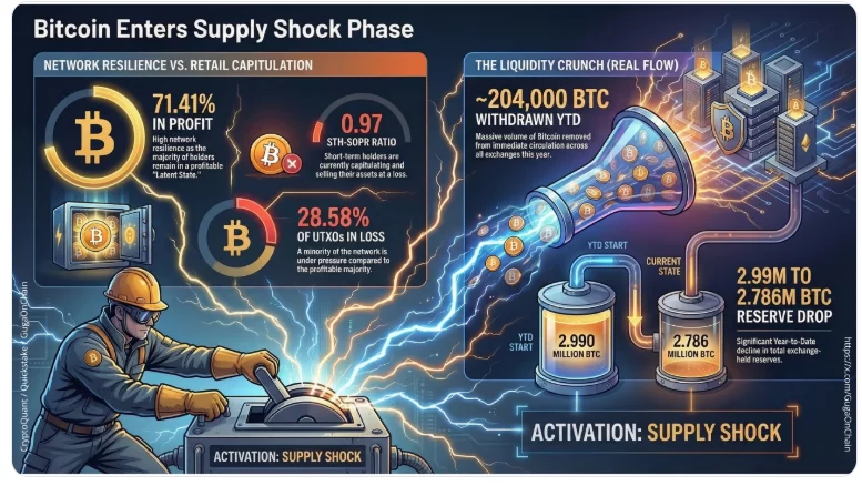 Bitcoin supply shock brewing as whales stay inactive and exchange reserves fall - 1