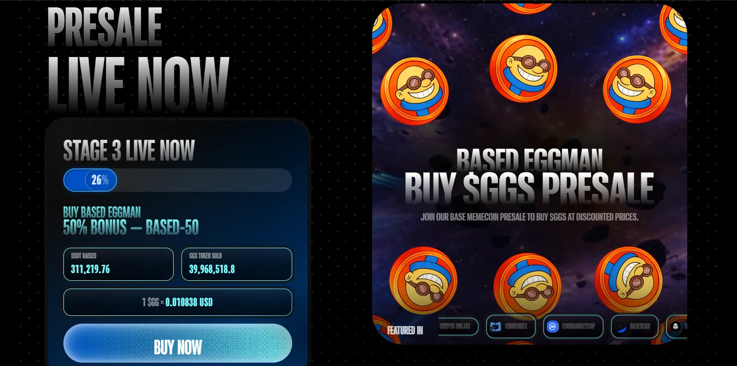 Best crypto to buy: New crypto Based Eggman rises as memecoins return, GGs could be the next crypto to explode - 3