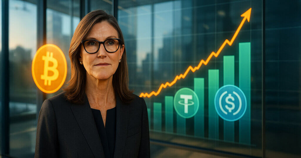 Cathie Wood revises Bitcoin forecast as stablecoins gain ground