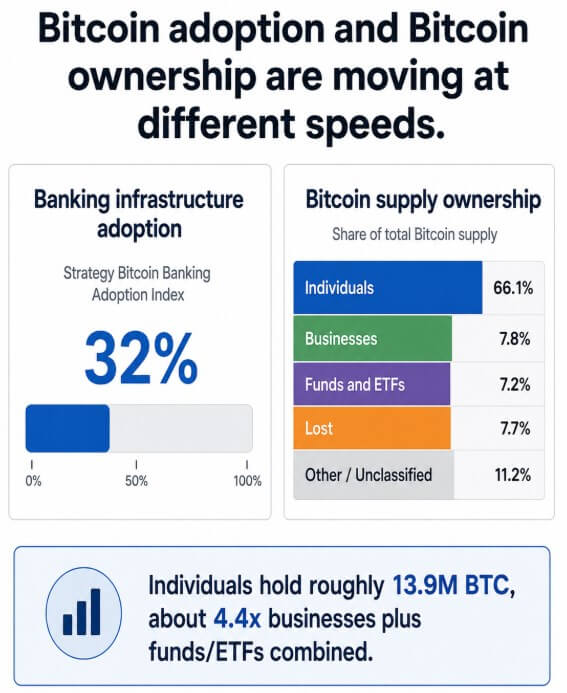 Bitcoin adoption and Bitcoin ownership are moving at different speeds