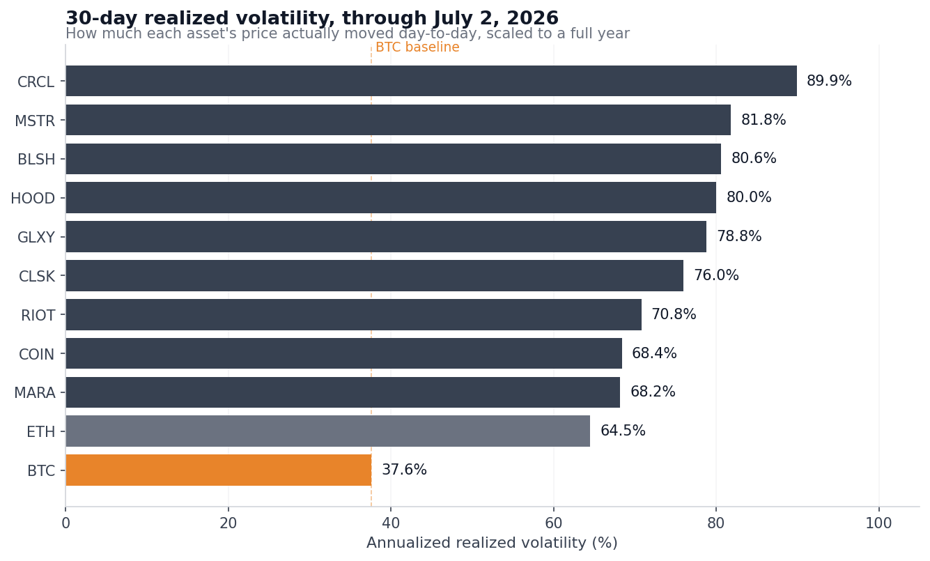 crypto stocks volatility