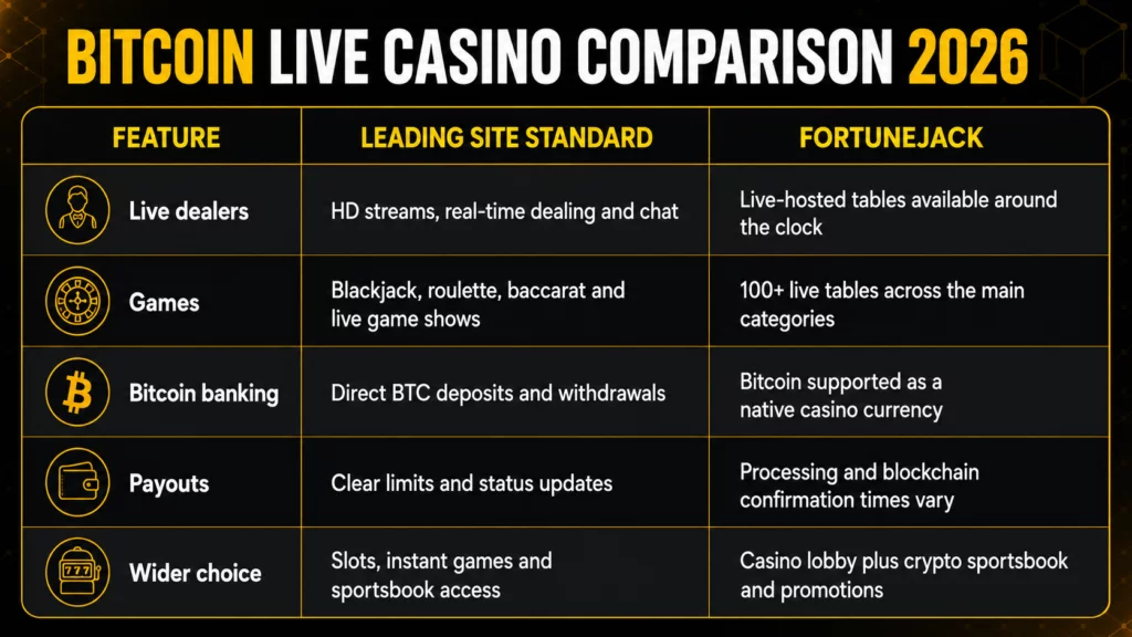Leading Bitcoin live casino sites in 2026: Live dealers, games and payouts compared - 2