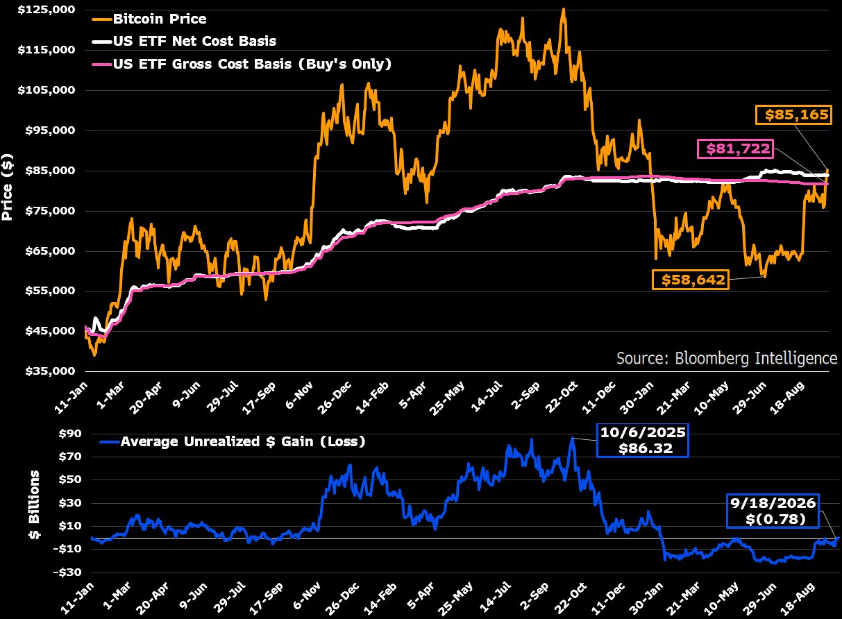 US Bitcoin ETFs Cost Basis